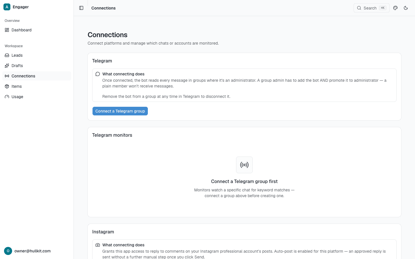 Connections screenshot